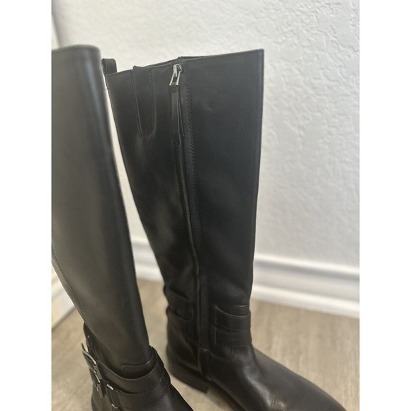 SAM EDELMAN Womens Black Freda Round Toe Block Heel Leather‎ Riding Boot size 9M - Picture 3 of 9